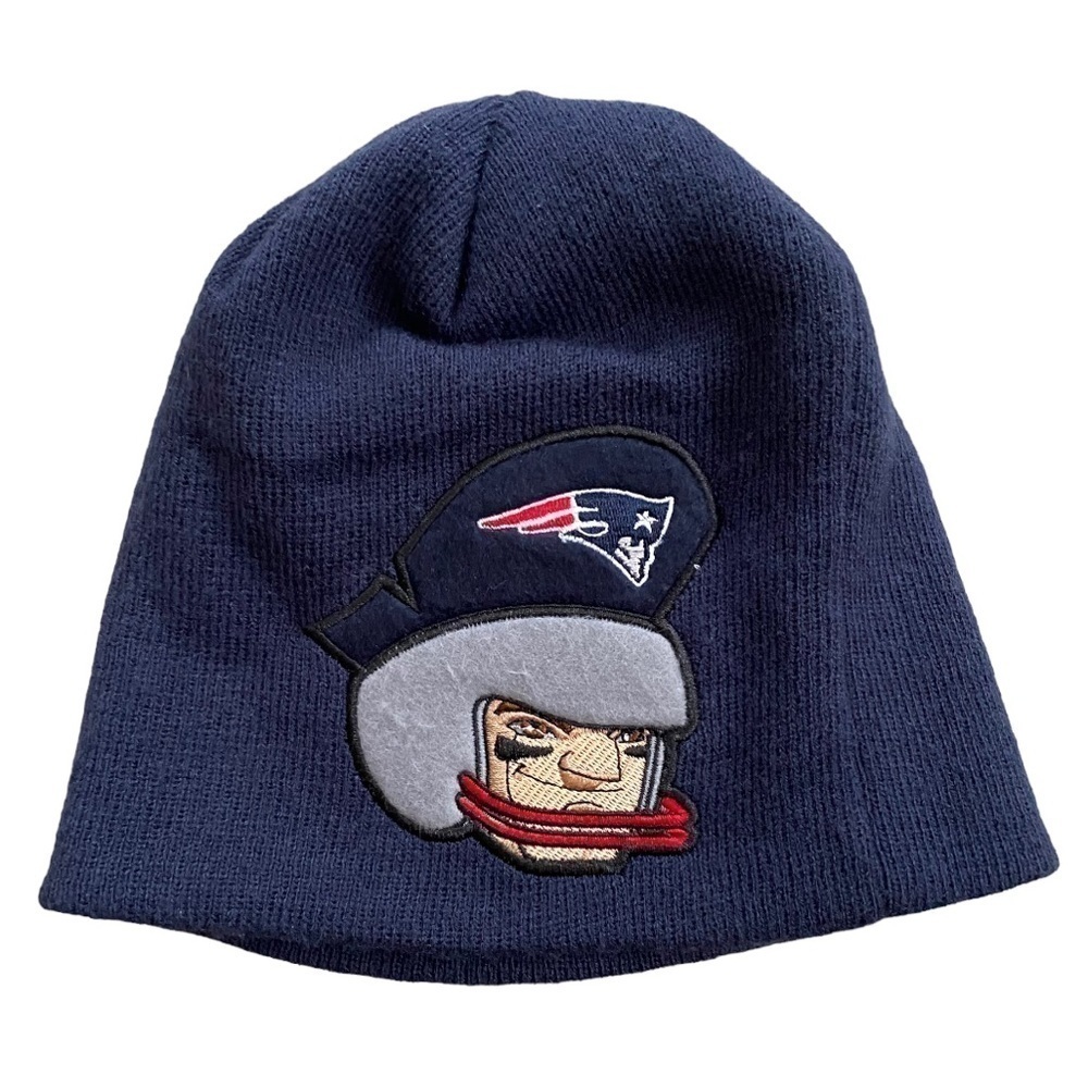 New England Patriots NFL Rush Zone Boys Beanie Cap Blue